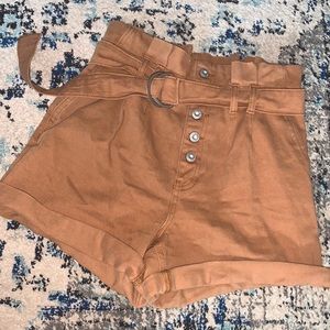 Free People High Waisted Shorts Cindy utility brown 0,2,4
